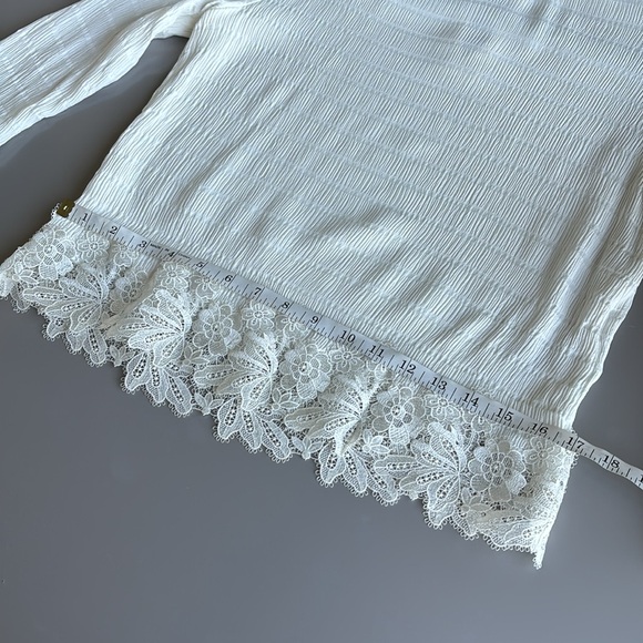 Sandro Paris off white lace trim top - Picture 6 of 9